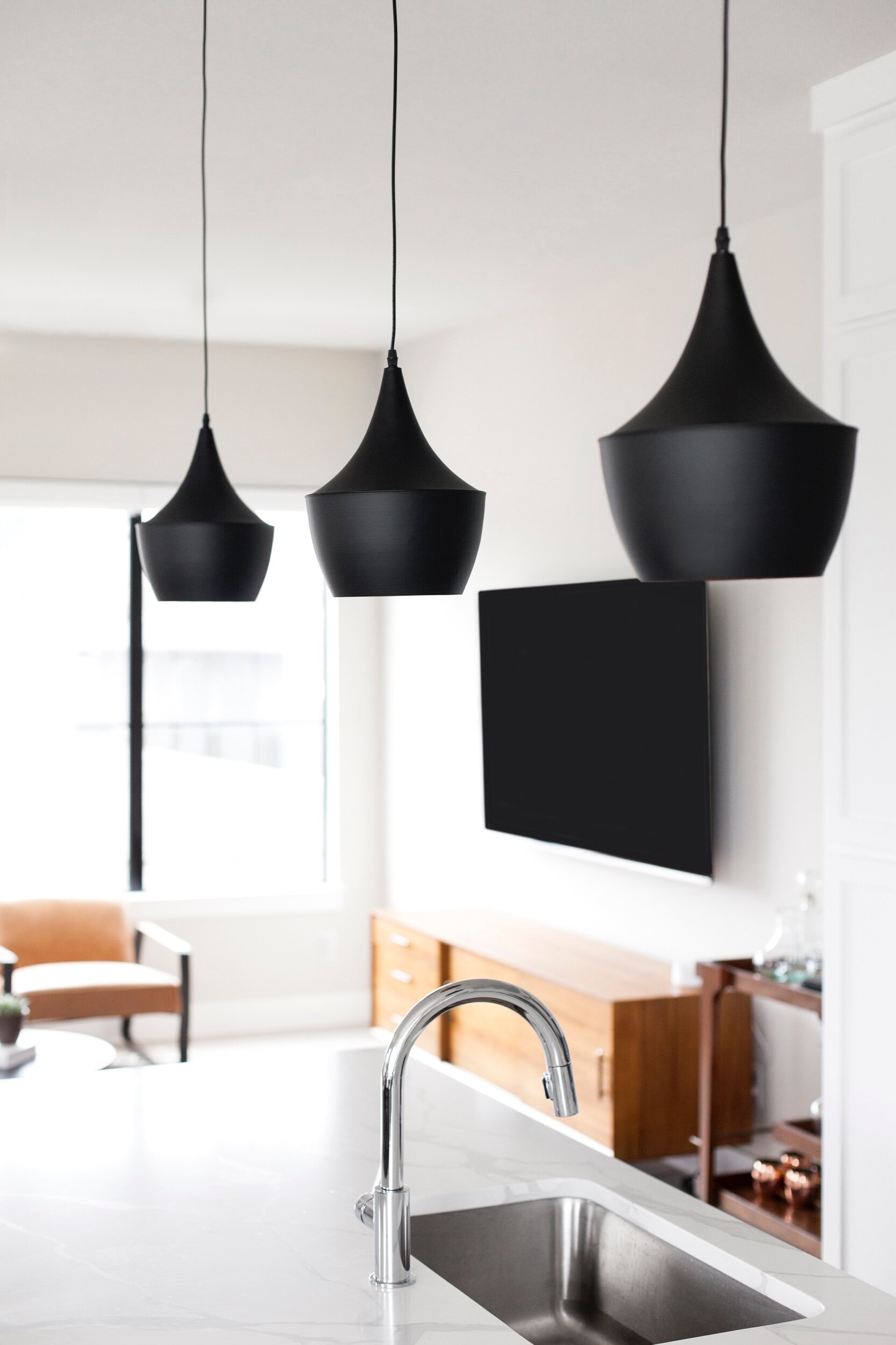 We swapped basic builder pendants for these dramatic beauties over at the Deere Project. Photo by Matti Gresham.